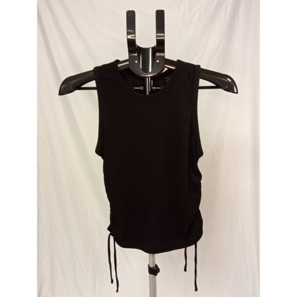Old Navy Active Women's Black Cropped Drawstring Tank Top Size Small - Picture 1 of 6